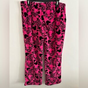 Disney Pink and Black Mickey Mouse Pajama Pants